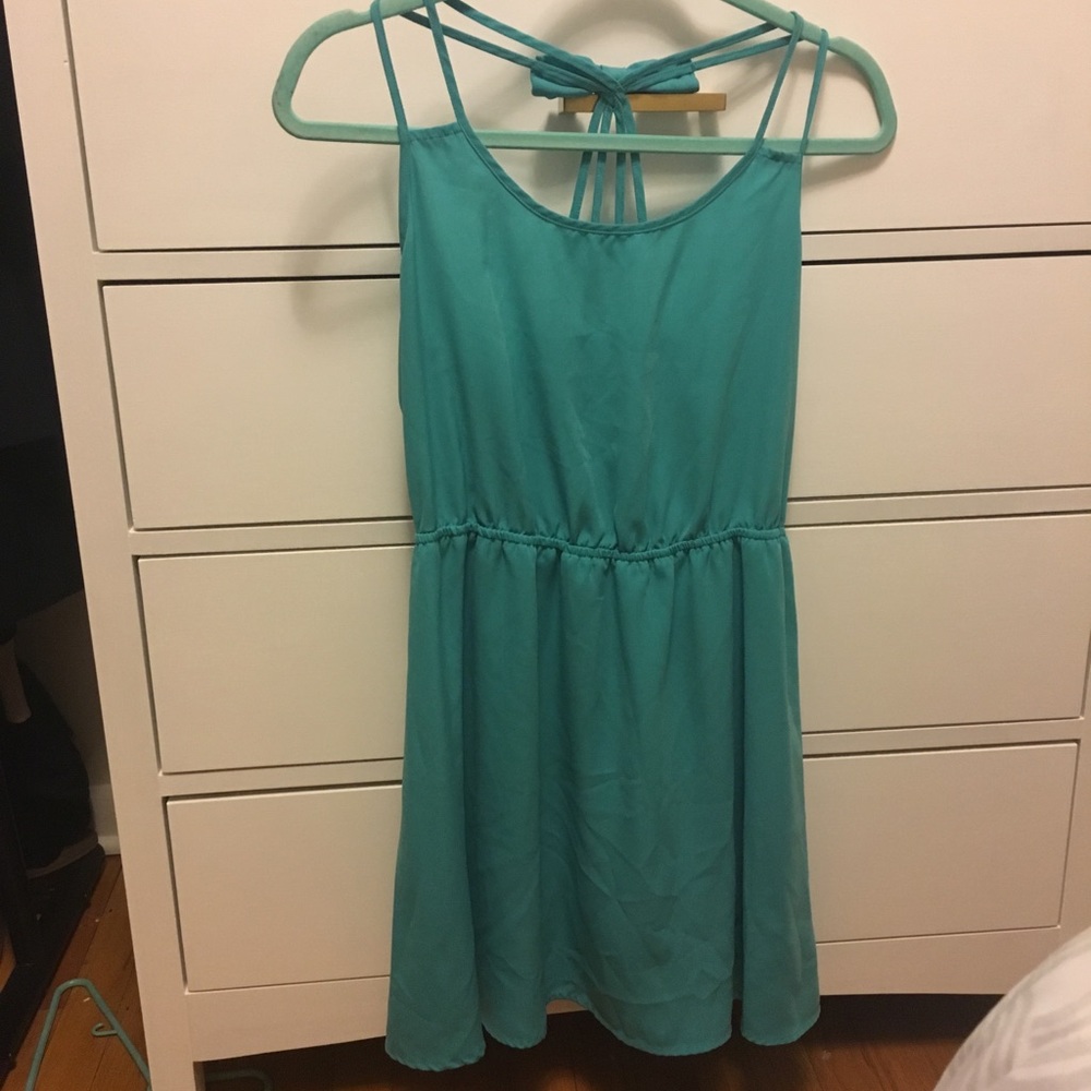 Teal “Mine” Brand Sundress w/ Adorable Bow Detail